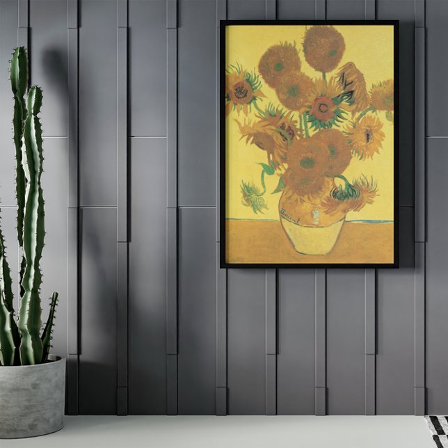 Vase mit fünfzehn Sonnenblumen von Vincent van Gog Poster (Von Creator hochgeladen)