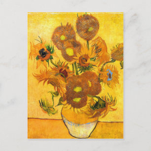 Vase mit fünfzehn Sonnenblumen von Vincent van Gog Postkarte