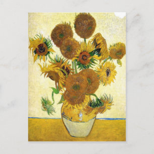Vase mit fünfzehn Sonnenblumen von Vincent Van Gog Postkarte