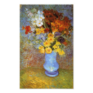 Vase mit Gänsen und Anemonen - Van Gogh Fotodruck