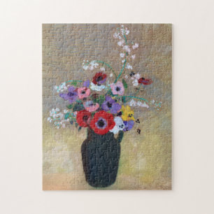Vase mit gemischten Blume, Redon Puzzle