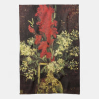 Vase mit Gladioli, Nelken von Vincent van Gogh