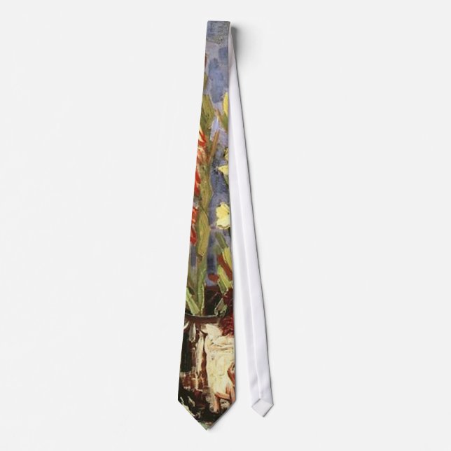 Vase mit Gladioli Vincent van Gogh Krawatte (Vorderseite)