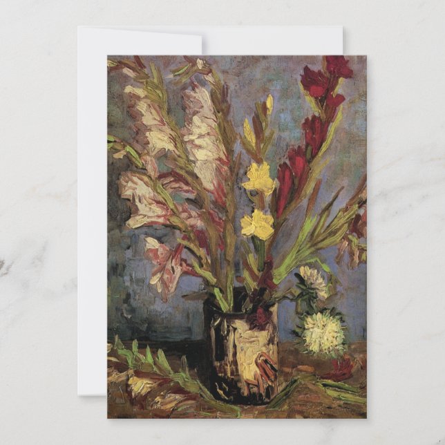 Vase mit Gladioli von Vincent van Gogh (Vorderseite)