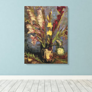 Vase mit Gladioli von Vincent van Gogh Leinwanddruck