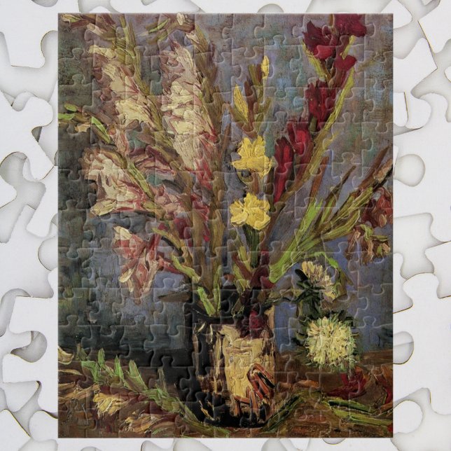Vase mit Gladioli von Vincent van Gogh Puzzle (Von Creator hochgeladen)