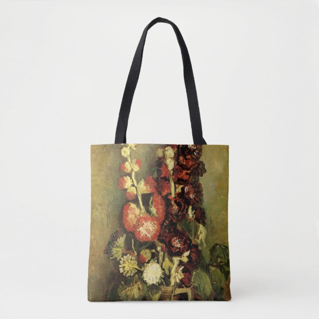 Vase mit Hollyhocks von Vincent van Gogh (Vorderseite)