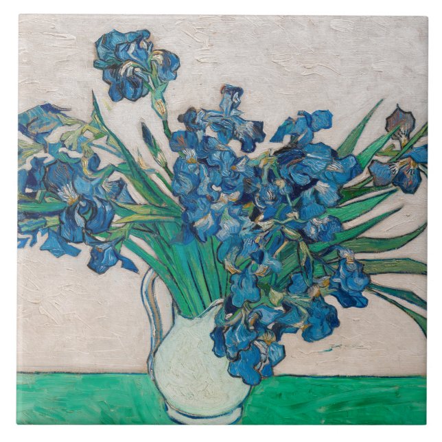 Vase mit Ire, Van Gogh Fliese (Vorderseite)