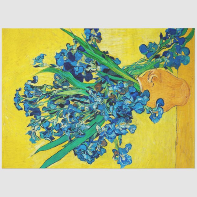 Vase mit Ire, Van Gogh Seidenpapier (Vorderseite)