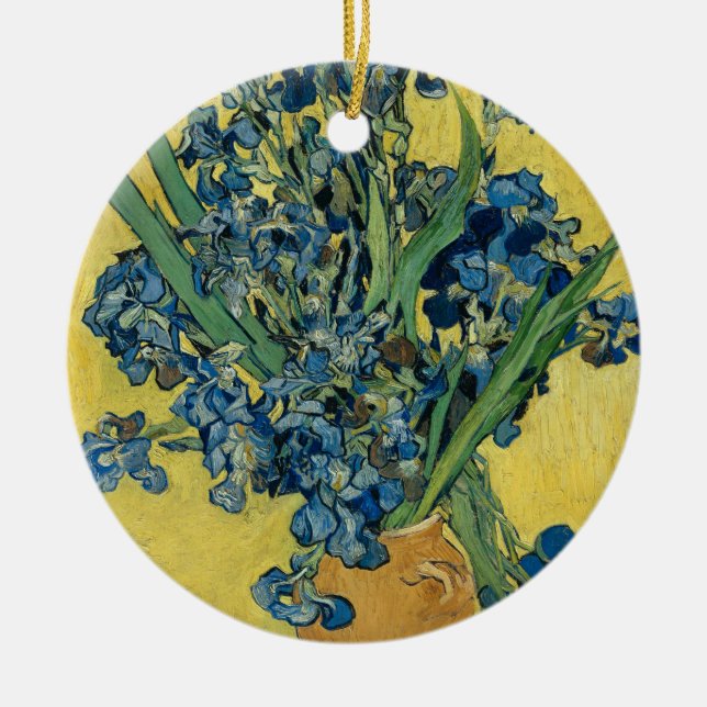 Vase mit Iren von Van Gogh - Still Life Keramik Ornament (Vorne)