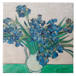 Vase mit Irisch, Van Gogh Fliese
