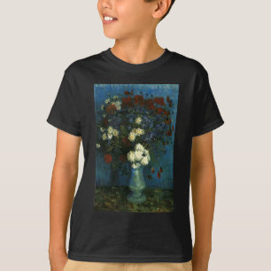 Vase mit Kornblumen und Mohn, van Gogh T-Shirt