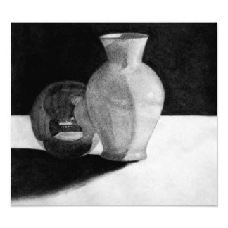 Vase mit Kugel Fotodruck