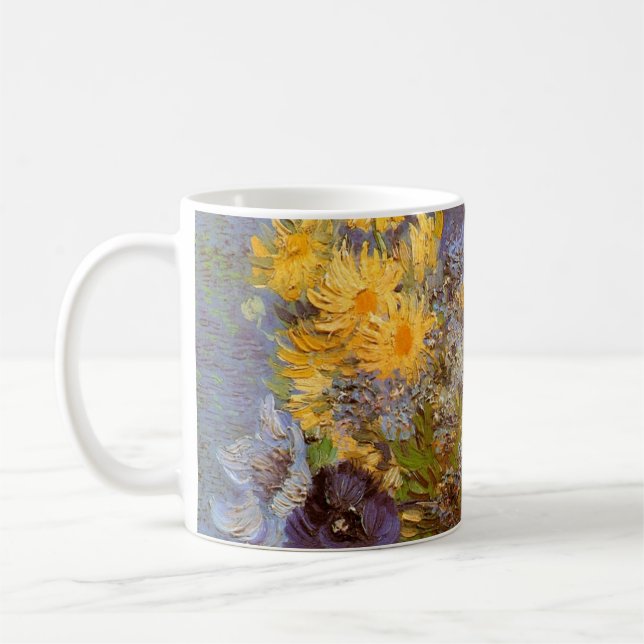 Vase mit Lilacs und Daisis von Vincent van Gogh Kaffeetasse (Links)