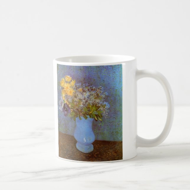 Vase mit Lilacs und Daisis von Vincent van Gogh Tasse (Rechts)
