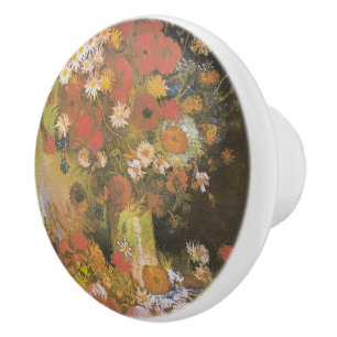 Vase mit Maisblumen und Pfefferkuchen, Bäuche und Keramikknauf