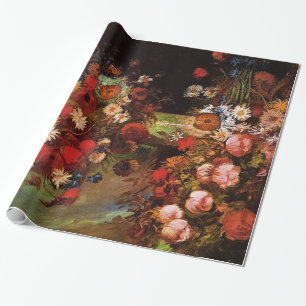 Vase mit Mohn, Kornblumen, Pfingstrosen..Van Gogh Geschenkpapier