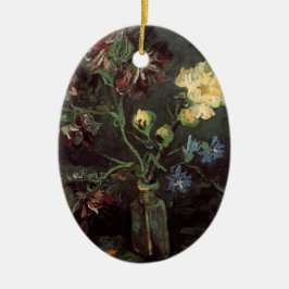 Vase mit Myosotis und Peontis von Vincent van Gogh Keramikornament