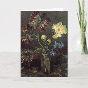 Vase mit Myosotis und Pfingstrosen von Vincent van Karte
