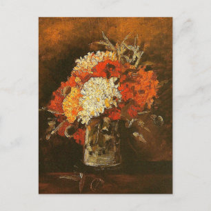 Vase mit Nelken (F220) Van Gogh Fine Art Postkarte