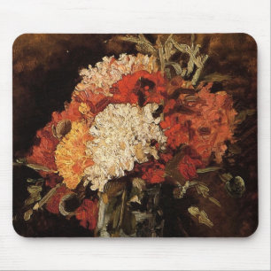 Vase mit Nelken von Vincent van Gogh Mousepad