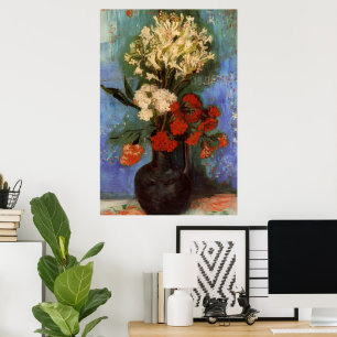 Vase mit Nelken von Vincent van Gogh Poster