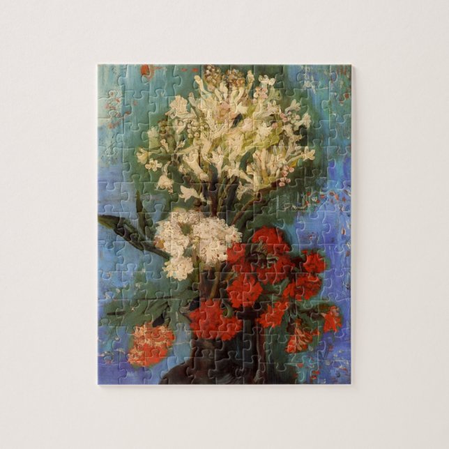 Vase mit Nelken von Vincent van Gogh Puzzle (Vertikal)