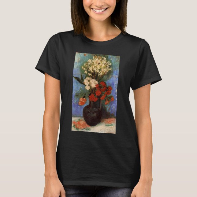 Vase mit Nelken von Vincent van Gogh T-Shirt (Vorderseite)