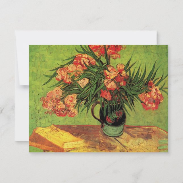 Vase mit Oleanders und Bücher von Vincent van Gogh (Vorderseite)