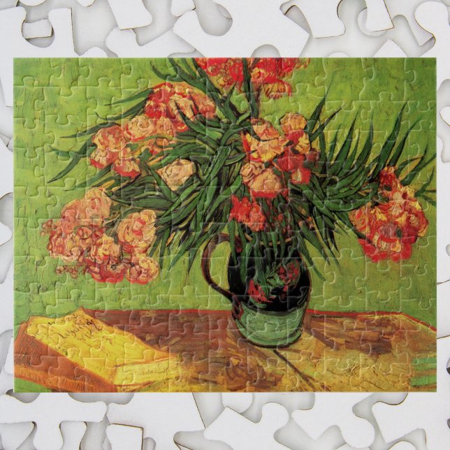 Vase mit Oleanders und Bücher von Vincent van Gogh Puzzle (Von Creator hochgeladen)