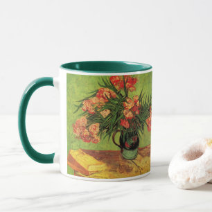 Vase mit Oleanders und Bücher von Vincent van Gogh Tasse