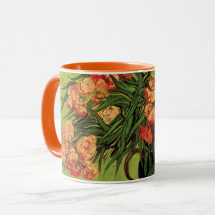 Vase mit Oleanders und Bücher von Vincent van Gogh Tasse