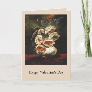 Vase mit Peongs von Vincent van Gogh Feiertagskarte