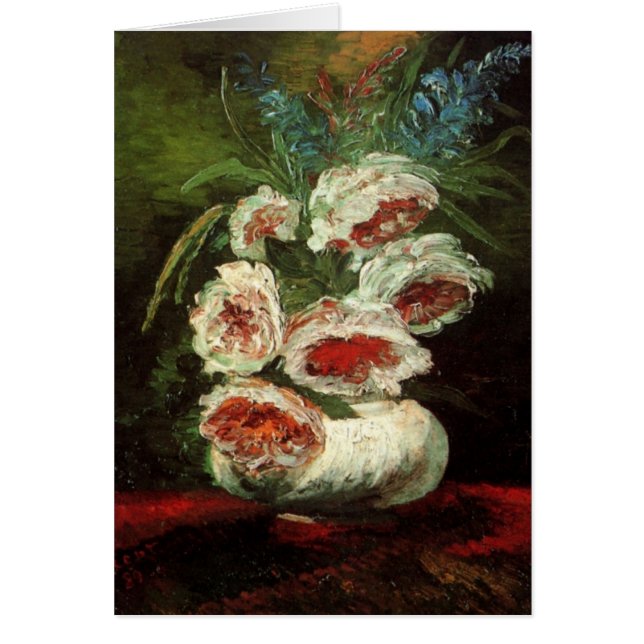 Vase mit Peonys von Vincent van Gogh (Vorne)