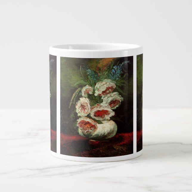 Vase mit Peonys von Vincent van Gogh Jumbo-Tasse (Vorderseite)