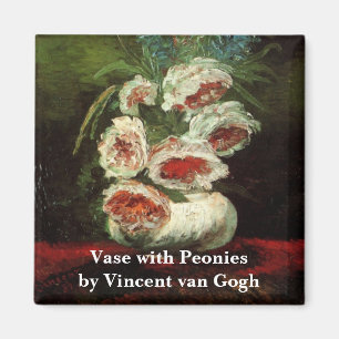 Vase mit Peonys von Vincent van Gogh Magnet