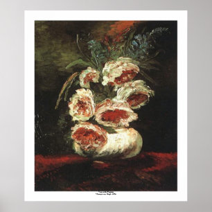 Vase mit Peonys von Vincent van Gogh Poster