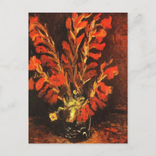 Vase mit Red Gladioli Van Gogh FIne Art Postkarte