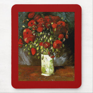 Vase mit Red Poppies Van Gogh Fine Art Mousepad