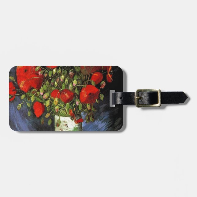 Vase mit Red Poppies Vincent van Gogh Gepäckanhänger (Vorderseite horizontal)