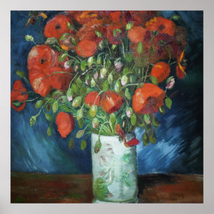Vase mit Red Poppies Vincent van Gogh Poster