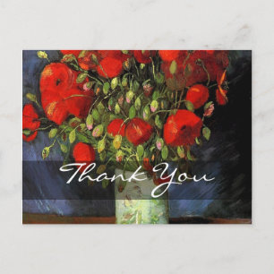 Vase mit Red Poppies Vincent van Gogh. Postkarte