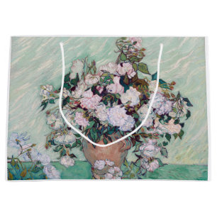 Vase mit rosa Rosen, Van Gogh Große Geschenktüte