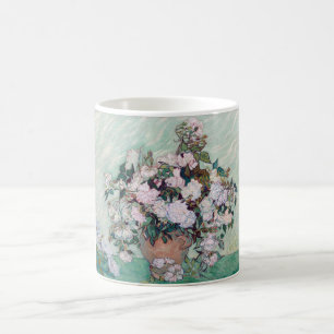 Vase mit rosa Rosen, Van Gogh Kaffeetasse