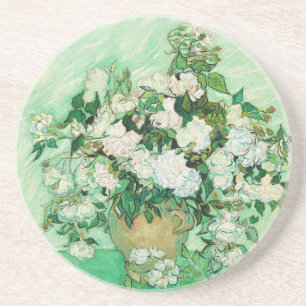 Vase mit rosa Rosen, Vincent Van Gogh Getränkeuntersetzer