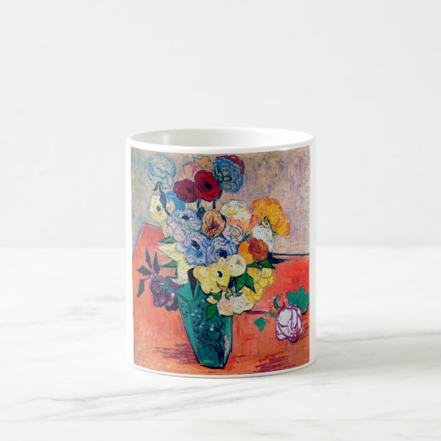 Vase mit Rose und Anemonen, Van Gogh Kaffeetasse (Mittel)