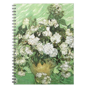 Vase mit Rose - Van Gogh Notizblock