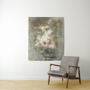 Vase mit Rose von Margaretha Roosenboom Wandteppich