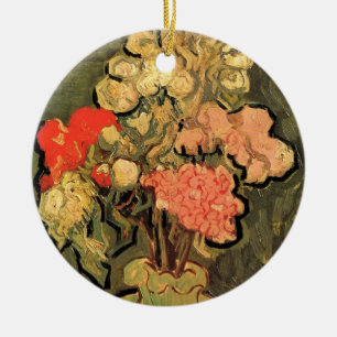 Vase mit Rosen-Mallows von Vincent van Gogh Keramikornament