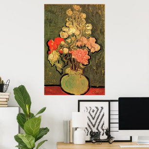 Vase mit Rosen-Mallows von Vincent van Gogh Poster